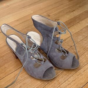 Catherine Malandrino Blue Lace-Up Heels